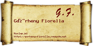 Görheny Fiorella névjegykártya